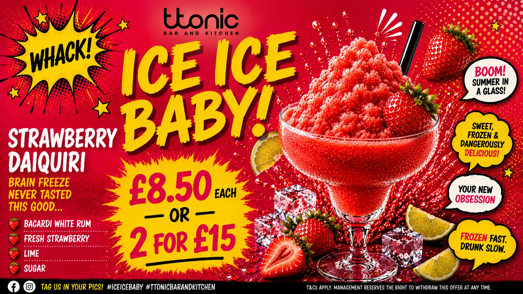 Strawberry daiquiri promotion