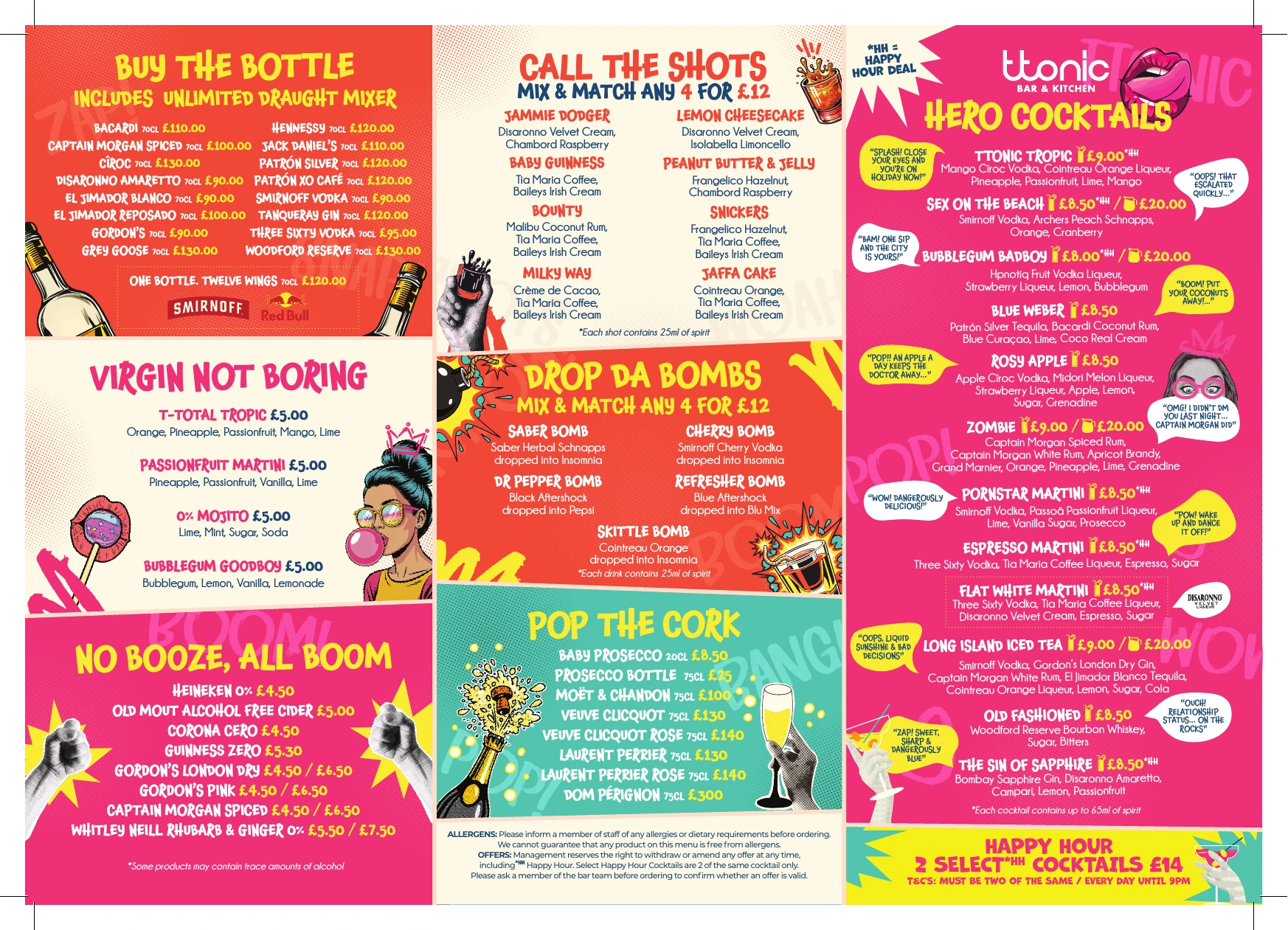 Page one of the ttonic 2026 cocktail menu