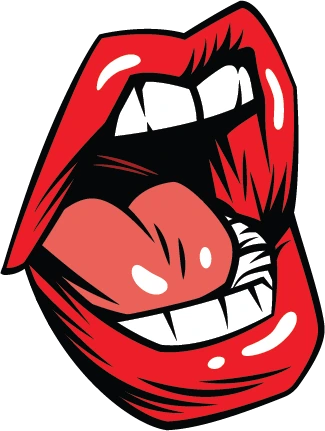 Pop-art lips illustration